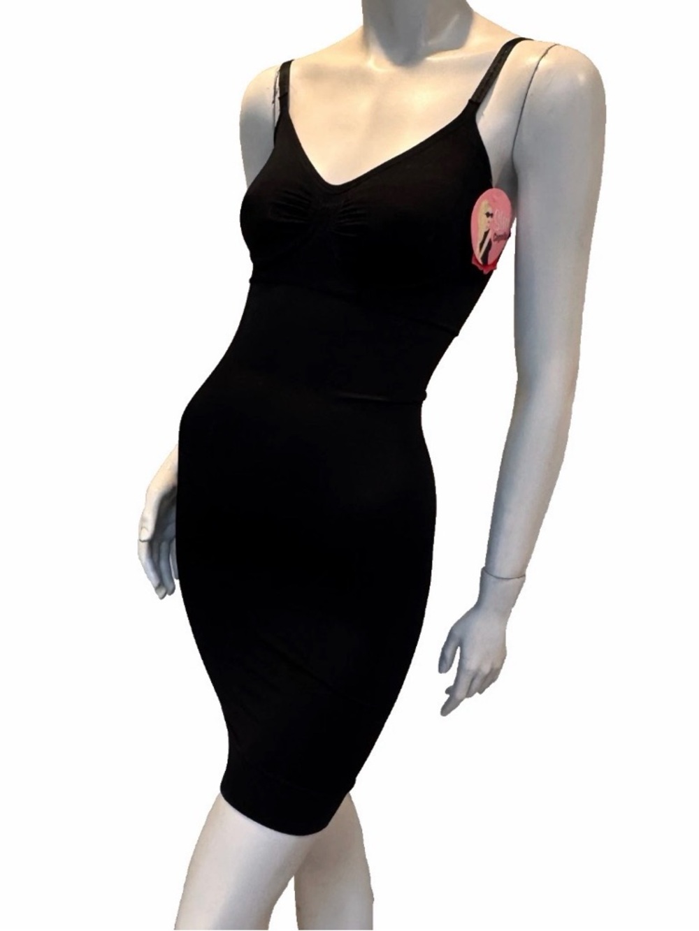SPANX Black Seamless Bodycon Shapewear Slip Dress